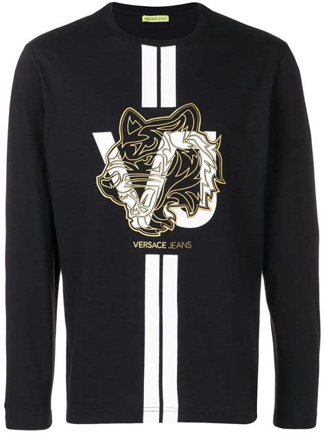 versace jeans tiger logo sweatshirt|Versace Jeans sweatshirt.